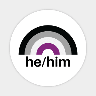 He/Him Pronouns Asexual Rainbow Magnet